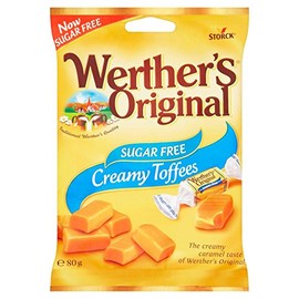 Werther's Original Sugar Free Toffee, 80 g (Pack of 1)
