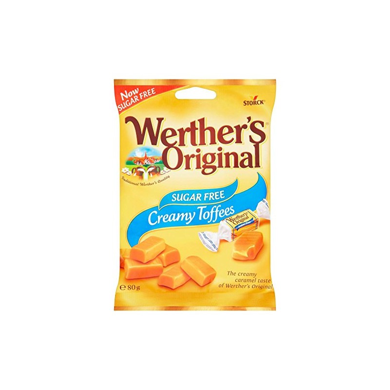 Werther's Original Sugar Free Toffee, 80 g (Pack of 1)