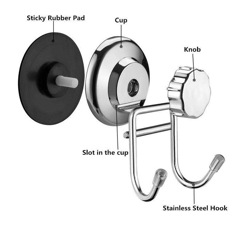 SANNO Vacumn Hooks Suction Cups for Flat Smooth Wall Surface