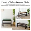 Cttasty Shoe Bench, Entryway Bench with Leather Cushion, Solid Wood