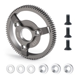 BRKRC Metal Spur Gear 48P 74T 76T 83T 86T 90T Transmission Gears for 1/10 Tra-xxas Slash 2wd Rustler Stampede Telluride Drag Slash Bandit RC Car Upgrade Parts (48P 83T)