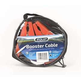 Equip 80 amp Insulated Booster Cables / Jump leads for Motorcycles 1.5 metre length including storage case