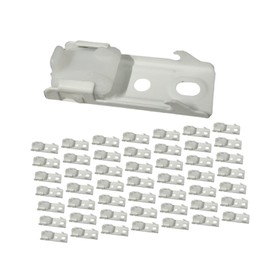 Fonowx 50Pcs Ceiling Mount Brackets Straight or Curved Curtain Curtain Track Mounting Bracket, White