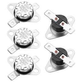 QUARKZMAN Pack of 5 KSD301 Thermal Switch 5°C Normally Opener 250V 10A Thermostat Snap Disc Temperature Switch for Microwaves, Ovens, Coffee Machines, Bakelite Material