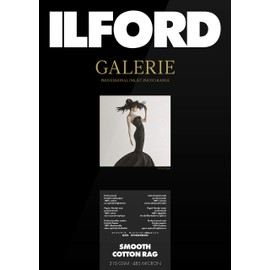 ILFORD GALERIE Smooth Cotton Rag, 310GSM, GPSC, 4 x 6 Inch - 102 x 152 mm, 50 Sheets, Inkjet Paper, Photo Paper