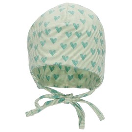 Sterntaler Girls' Beanie Hearts Hat, Green