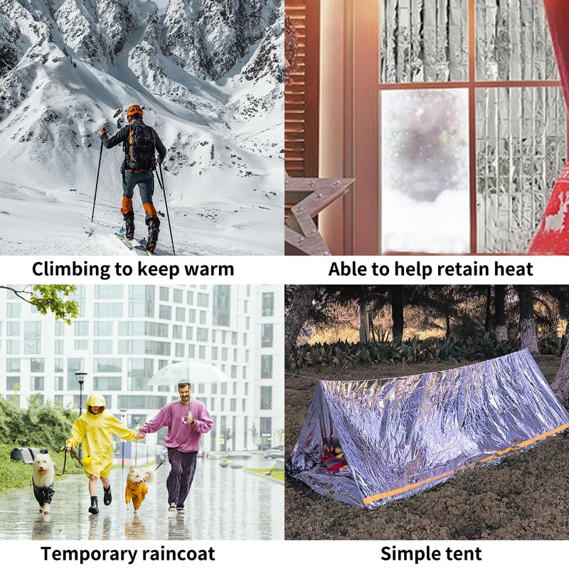 Skyzone Double-Sided Reflective Emergency Blanket 160x210cm - Thermal Insulation for