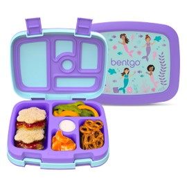 Bentgo Kids Prints - Lonchera bento a prueba de fugas, de 5 compartimentos, porciones de tamaño ideal para niños de 3 a 7 años, sin BPA, apta para... 