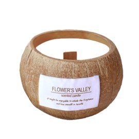 Decorative Coconut Shell Scented Candle – Natural Soy Wax Candle with Wooden Wick, Aromatherapy Candle for Relaxation, Home Decor & Gift, Best Gift for Friends, Family