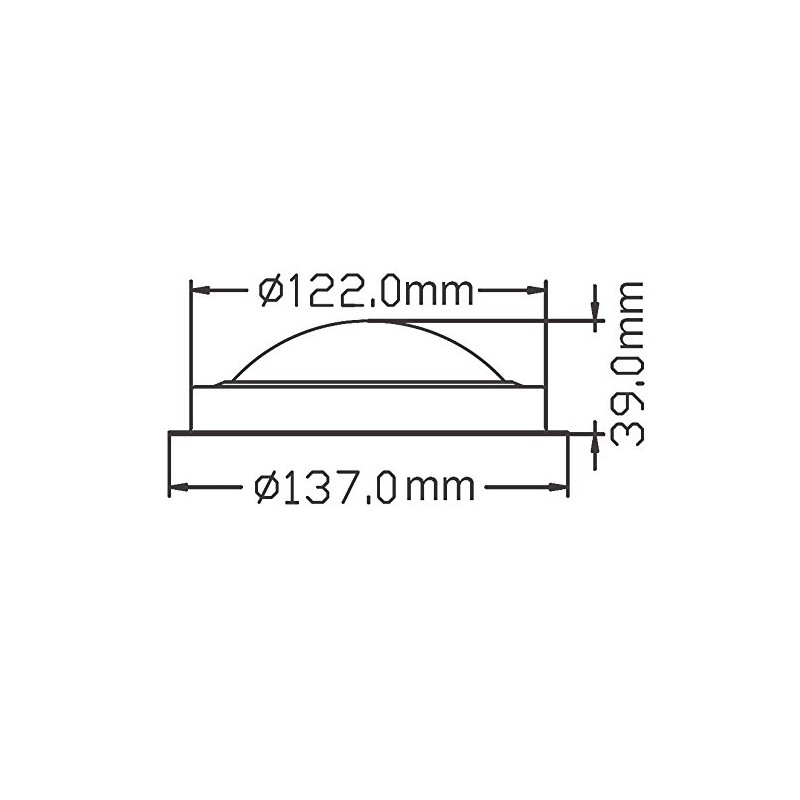 MiDMarine LED Boat Dome Light Stainless Steel with integral switch,