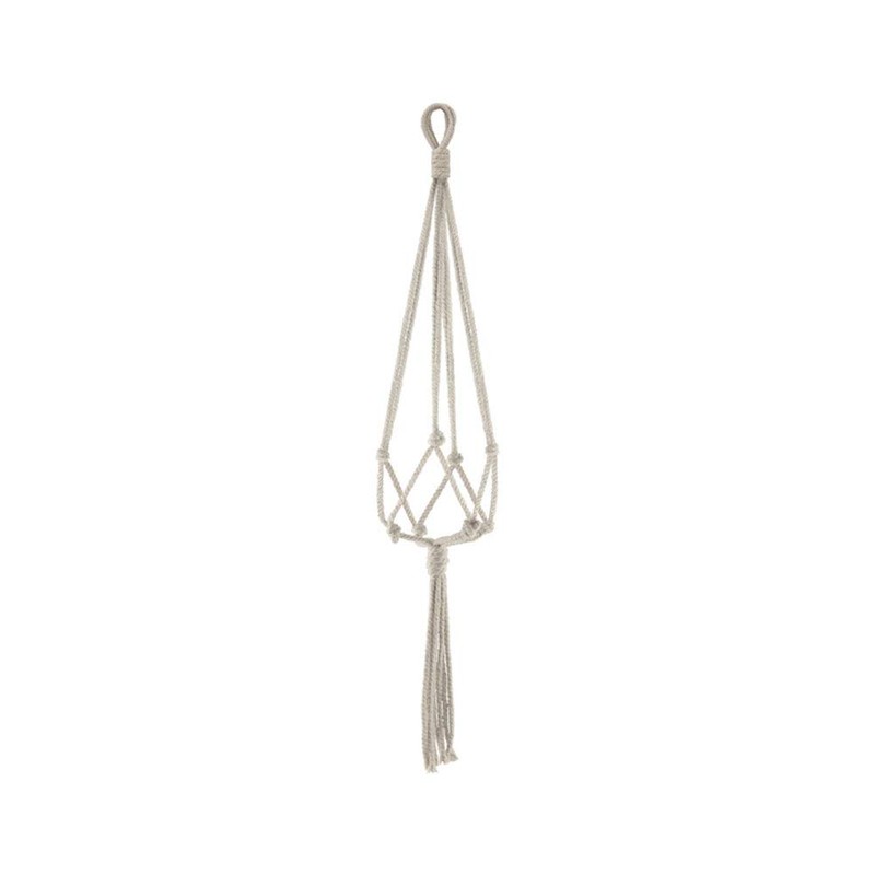 East of India Small Macrame Pot Holdenatural Cotton