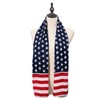 American Flag Scarf for Women Patriotic Flag Scarf Silk Feeling