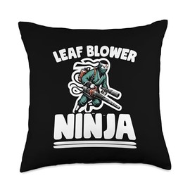 Hobby Gardener Leaf Blower Landscape Gardener Lawn Care Throw Pillow