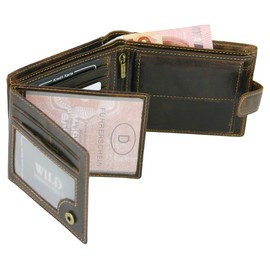 Riegel Men's Leather Wallet, brown, Cosmetic case