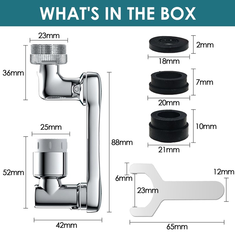 Rotating Tap Extension, Tap Extension with Water Saver, Multifunctional Extension