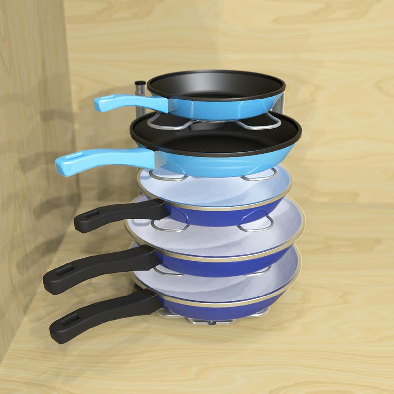 Simple Houseware Cabinet Pantry Pot and Pan Organizer Holder Rack,
