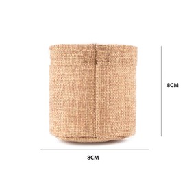 mollensiuer 8 Pieces Burlap Bag Shaped Succulents Planter Pot with Drainage Holes Small Burlap Bag Flower Vases Planter Covers Succulents Wraps Bags for Succulent Plants Decoration