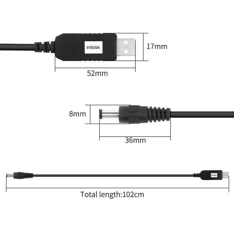 YACSEJAO DC 5V to DC 9V USB Voltage Step Up