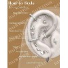 Daiweiyox 14pares Aretes Mujer De Acero Inoxidable Para Piercing Oreja
