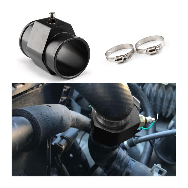 zipelo Water Temp Joint Pipe, Car Aluminum Alloy Water Temperature