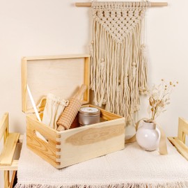 Creative Deco Large Wooden Box, 30 x 20 x 14 cm