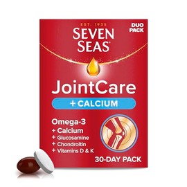 Seven Seas JointCare Plus Calcium, with Omega-3, Glucosamine, Chondroitin, Vitamins C, D and K, Manganese and Zinc, Food Supplements, 30-Day Pack