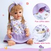 Baby Doll Clothes Floral Dress + Bow Headband Girl Doll