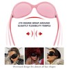 FEISEDY Oversized Trendy Sunglasses Classic Oval Wrap Around Stylish Big