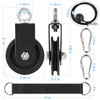 Cable Pulley Rotation Traction Wheel 3.54in/90mm Silence Smooth Detachable 360