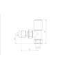 UK Radiators Thermostatic Radiator Valve (TRV) - 15mm Angled Lockshield