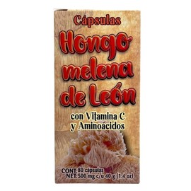 Hongo Melena de León Vitamina C 80 cáps Herbolaria Saludable