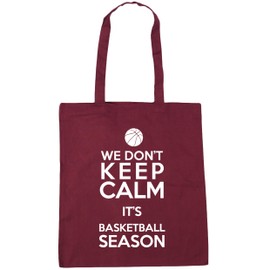Hippowarehouse We Don't Keep Calm It's Basketball Season Tote Shopping Gym Beach Bag 42cm x38cm, 10 litres
