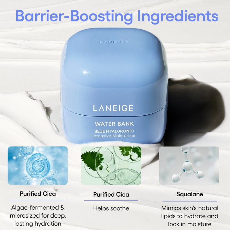 LANEIGE Water Bank Blue Hyaluronic Intensive Moisturizer: Hydrating Face Cream