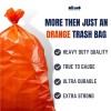 Plasticplace 55-60 Gallon Trash Bags, Orange, 1.2 Mil, 50 Count