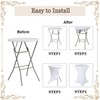 Albassa 6 Pack Cocktail Table Covers 32"x43" Spandex Stretch Highboy