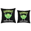 Sauerkraut Fermented Happiness - Funny Cabbage Throw Pillow