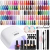 Mefa 42 Colors Gel Nail Polish Kit with U V