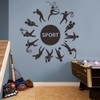 ANFRJJI Vibrant Sports Wall Decal - Football, Basketball, Baseball, and