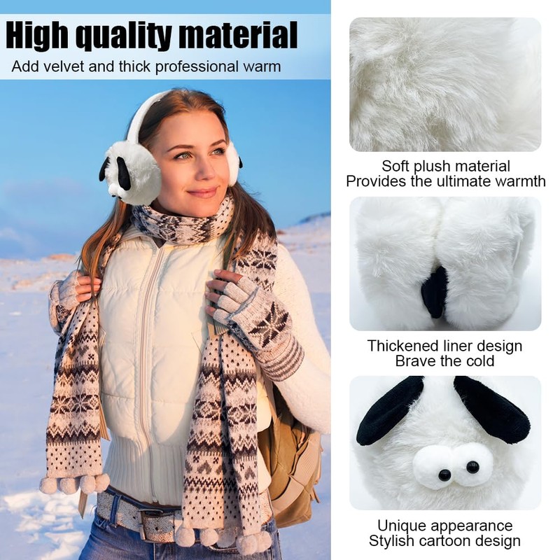 Bseical Ear Warmers Winter Rabbit Earmuffs, Plush Earmuffs for Winter,