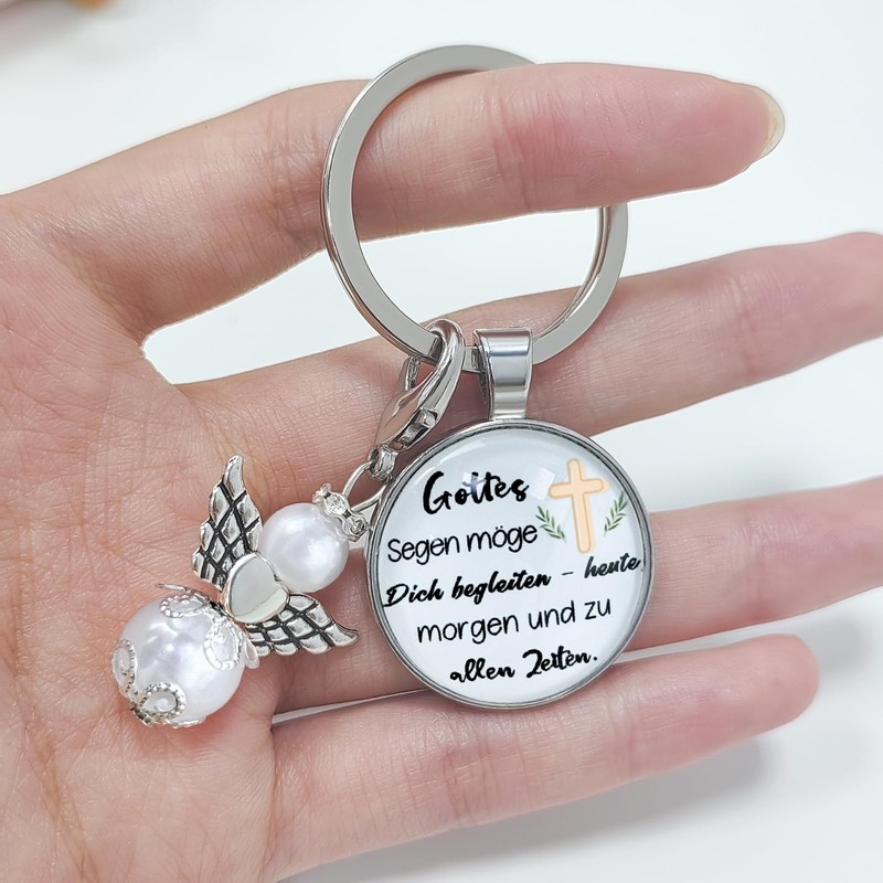 Keyring Confirmation Gift, Christian Gifts for Confirmation, Guardian Angel Keyring