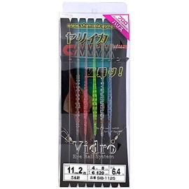 Shimoda Fishing Gear SIB-1125 Spear Squid Sabiki Vidro 4.3 inches (11 cm), 2 Tiers - 5 Pieces