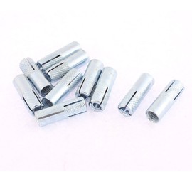 IIVVERR 10pcs M8 Thread 30mm x 10mm Inner Expansion Bolt Screw Nuts Split Sleeve Anchors (10 unids M8 Rosca 30mm x 10mm Tornillos de Expansión Internos Tornillos Tuercas Dividir Mangas Anclajes