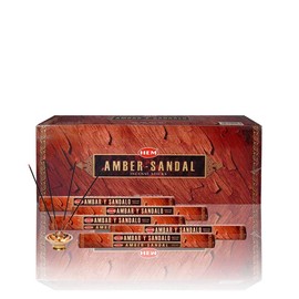 HEM Amber Sandal 100 Incense Sticks (5 x 20 stick packs)