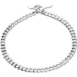 Herm Sprenger Chrome Plated Steel Dog Training Collar with Flat Narrow Round Links Toggle Closure Dog Chain for Small Medium Large Dogs Made in Germany (26 inches (65 cm))
