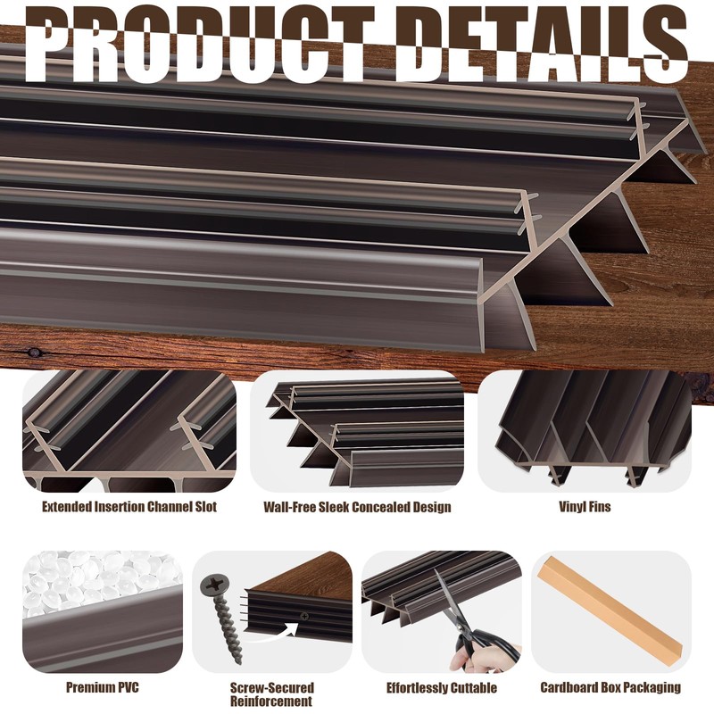3PCS Replacement Door Bottom with Vinyl Fins 36" Long 1