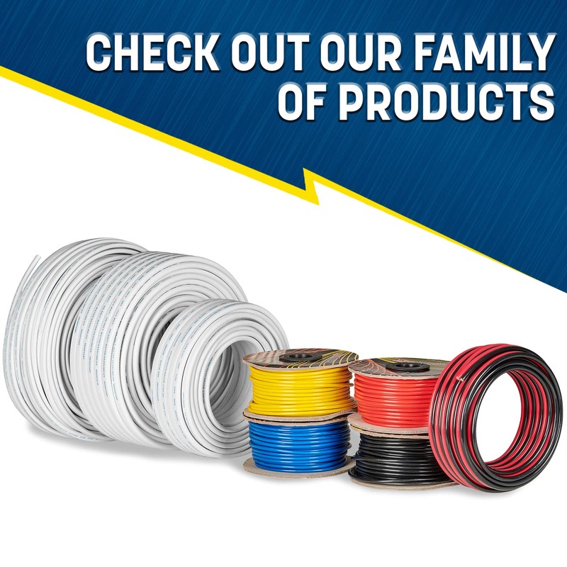 GS Power 100Ft Duplex Marine Wire, 12 Gauge Wire, Oxygen-Free