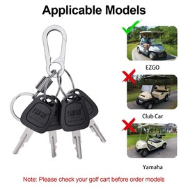 2 PCS Golf Cart Ignition Replacement Keys for EZGO 1982-up Electric and Gas, OEM# 17063-G1 605946 611282 606993 609680 609692