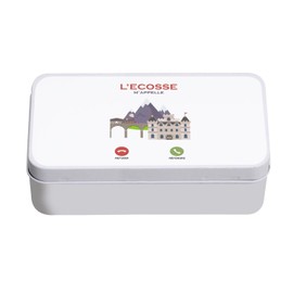 Fabulous Weiße Metallbox - Schottland sucht mich Landschaft Reise - 11 x 18,5 x 5,5 cm - Aufbewahrungsbox, Schlüssel, Werkzeuge, Lunchbox, Süßigkeiten, Kekse