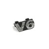 Volkswagen Original lettering V6 radiator grille emblem logo, chrome, satin