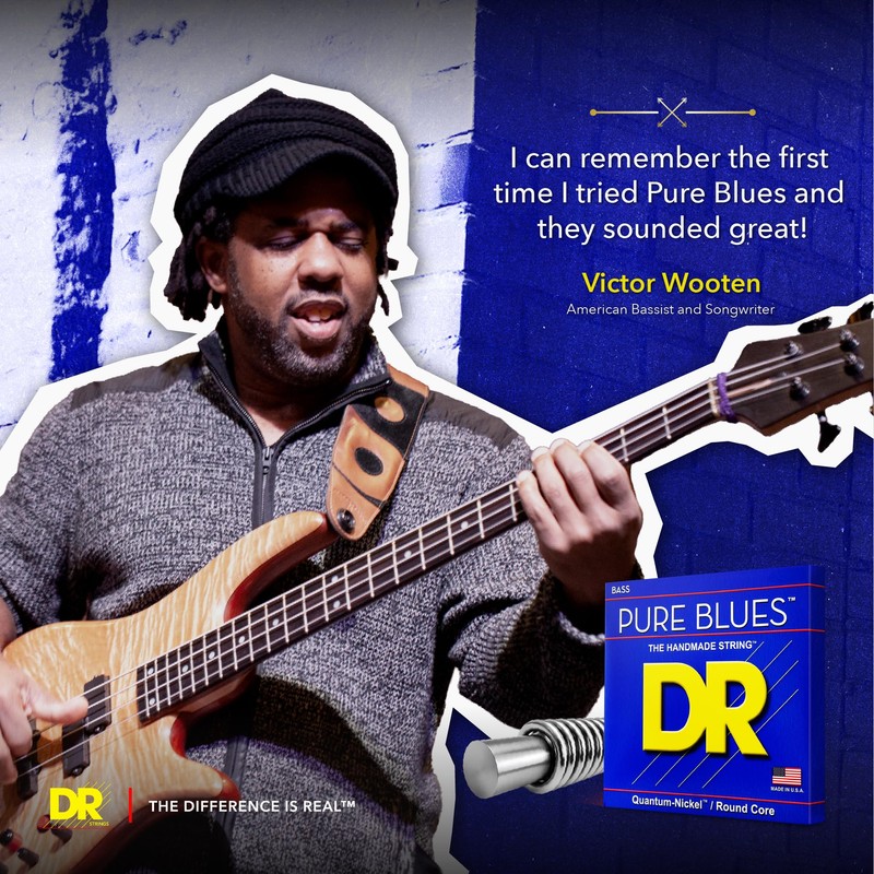 DR Strings PB-45/100 Pure Blues Bass Guitar Strings